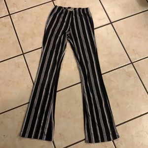 Black and white bellbottoms